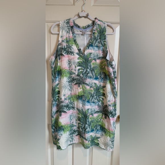 Just reduced! Tommy Bahama Island Hop Ruffle Sleeveless Dress. Size XL. EUC - Picture 2 of 6